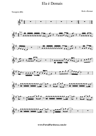 Rick & Renner Ela É Demais score for Trumpet