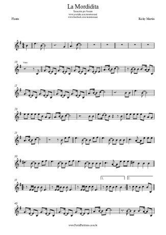 Ricky Martin  score for Flute