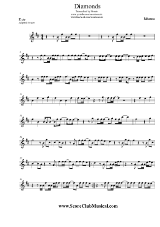 Rihanna  score for Flute