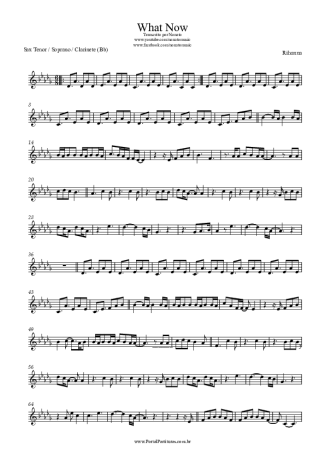 Rihanna What Now score for Clarinet (Bb)