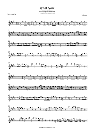 Rihanna  score for Clarinet (C)