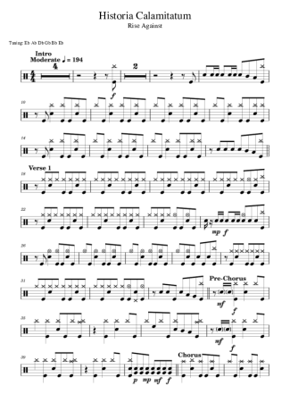 Score for Drums