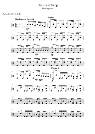 Score for Drums
