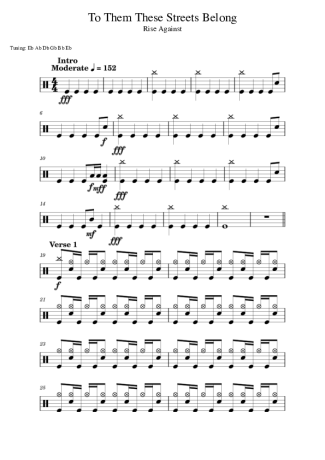 Rise Against  score for Drums