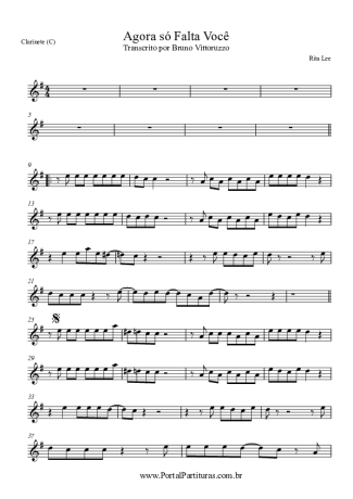 Rita Lee Agora Só Falta Você score for Clarinet (C)