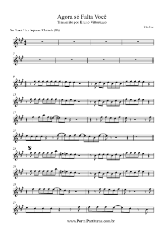 Rita Lee  score for Tenor Saxophone Soprano (Bb)