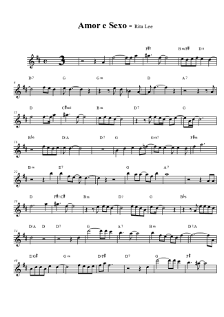 Rita Lee  score for Alto Saxophone