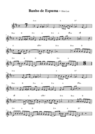 Rita Lee Banho de Espuma score for Alto Saxophone