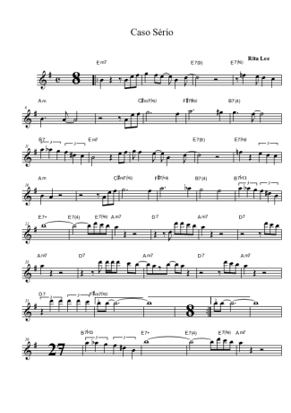 Rita Lee Caso Sério score for Clarinet (Bb)