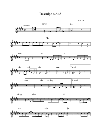 Rita Lee  score for Tenor Saxophone Soprano (Bb)