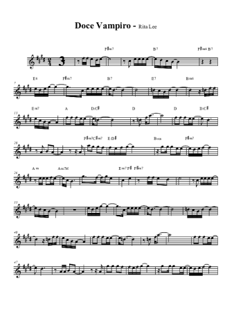 Rita Lee  score for Tenor Saxophone Soprano (Bb)