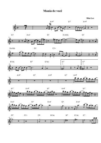 Rita Lee  score for Tenor Saxophone Soprano (Bb)