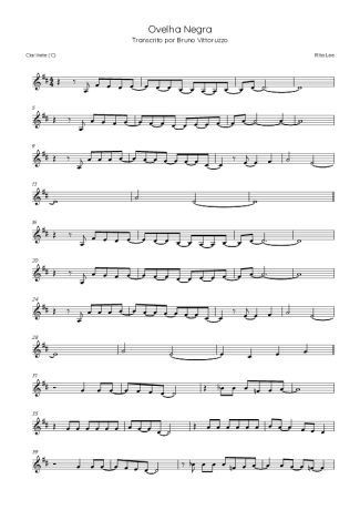 Rita Lee Ovelha Negra score for Clarinet (C)