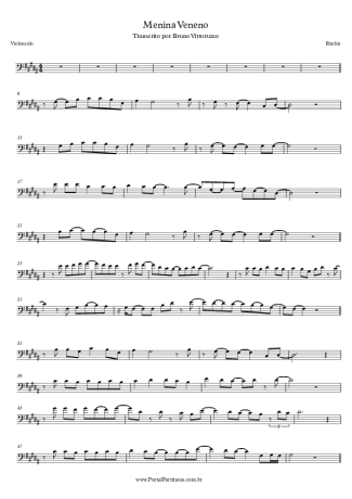 Ritchie Menina Veneno score for Cello