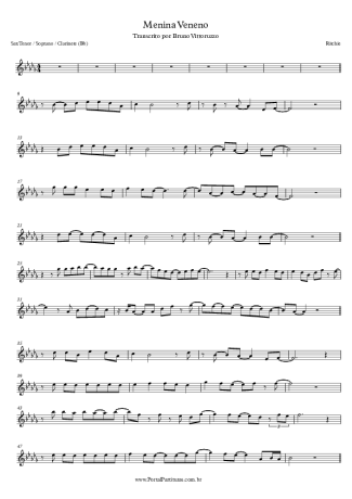 Ritchie  score for Clarinet (Bb)