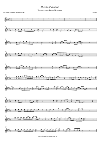 Ritchie Menina Veneno score for Tenor Saxophone Soprano (Bb)