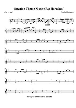 Riz Hortolani Cannibal Holocaust (Opening Theme) score for Clarinet (C)