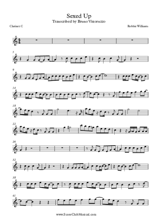 Robbie Williams Sexed Up score for Clarinet (C)