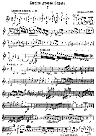 Robert Schumann Violin Sonata 2 score for Violin