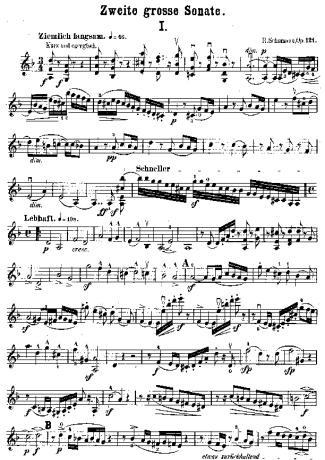 Robert Schumann  score for Violin