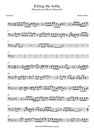 Roberta Flack Killing Me Softly score for Trombone