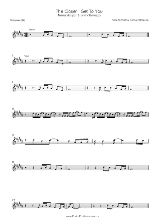Roberta Flack & Donny Hathaway  score for Trumpet