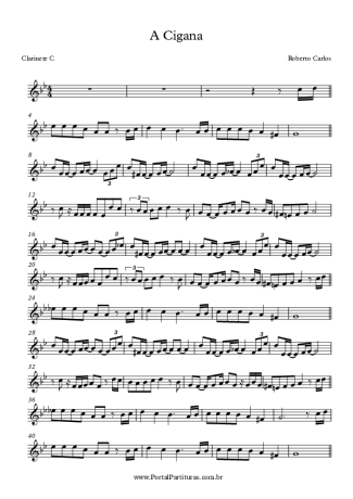 Roberto Carlos  score for Clarinet (C)