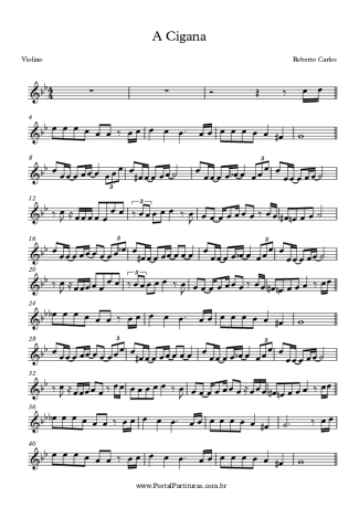 Roberto Carlos A Cigana score for Violin
