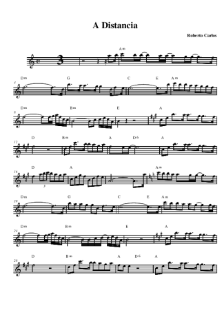 Roberto Carlos A Distância score for Alto Saxophone