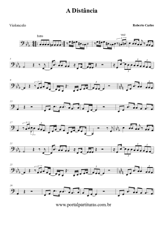Roberto Carlos A Distância score for Cello