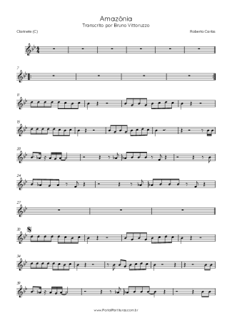 Roberto Carlos  score for Clarinet (C)