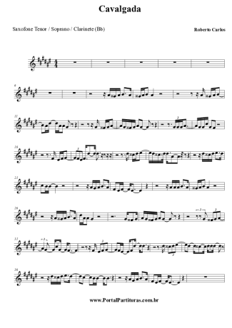 Roberto Carlos  score for Tenor Saxophone Soprano (Bb)