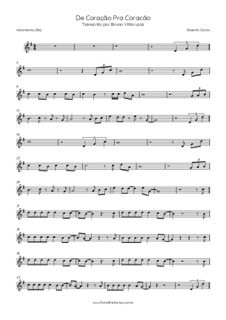 Roberto Carlos  score for Tenor Saxophone Soprano (Bb)