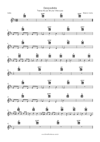 Roberto Carlos Despedida score for Acoustic Guitar