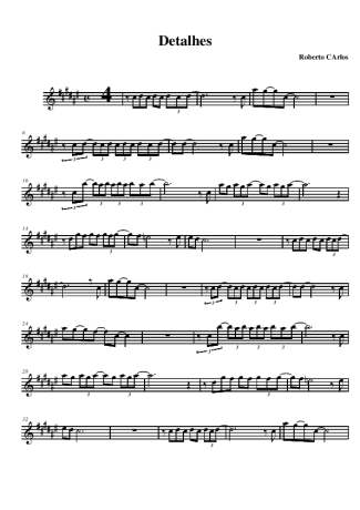 Roberto Carlos Detalhes score for Alto Saxophone