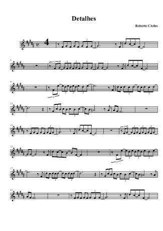 Roberto Carlos  score for Tenor Saxophone Soprano (Bb)