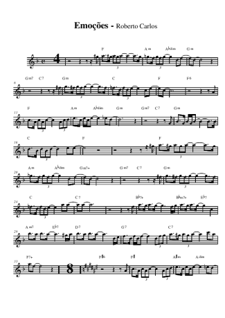 Roberto Carlos Emoções score for Alto Saxophone