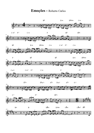 Roberto Carlos Emoções score for Tenor Saxophone Soprano (Bb)