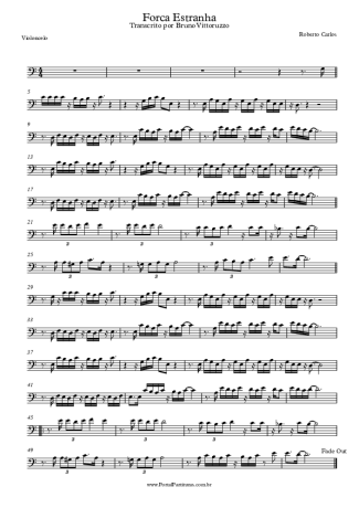 Roberto Carlos  score for Cello