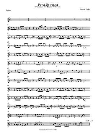 Roberto Carlos  score for Violin