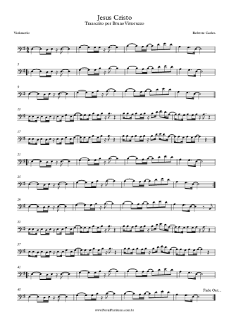Roberto Carlos Jesus Cristo score for Cello