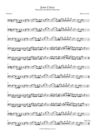 Roberto Carlos Jesus Cristo score for Cello