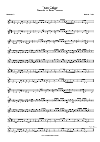 Roberto Carlos Jesus Cristo score for Clarinet (C)