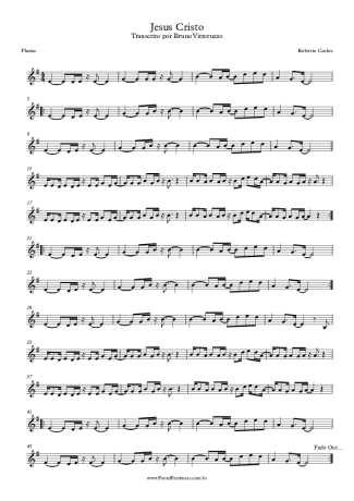 Roberto Carlos Jesus Cristo score for Flute