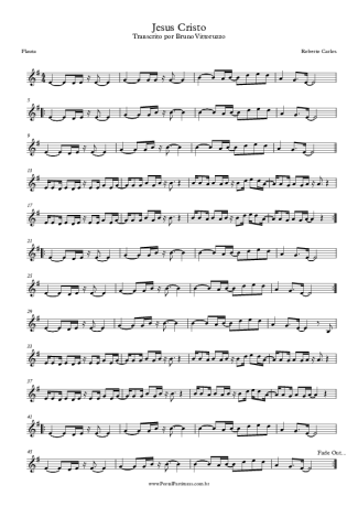 Roberto Carlos Jesus Cristo score for Flute