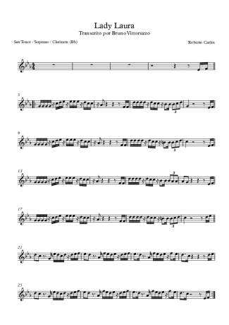 Roberto Carlos  score for Tenor Saxophone Soprano (Bb)