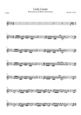 Roberto Carlos Lady Laura score for Violin