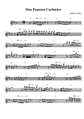 Roberto Carlos Meu Pequeno Cachoeiro (Meu Itapemirim) score for Alto Saxophone
