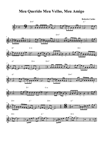 Roberto Carlos  score for Clarinet (Bb)