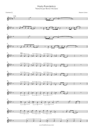 Roberto Carlos Muito Romântico score for Clarinet (C)